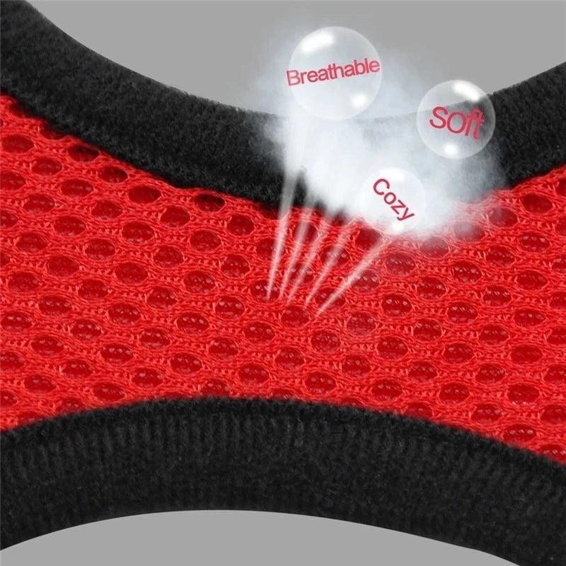 Adjustable Mesh Dog Harness with Leash for Small to Medium Pets - Comfortable and Reflective - My Canine Fashion