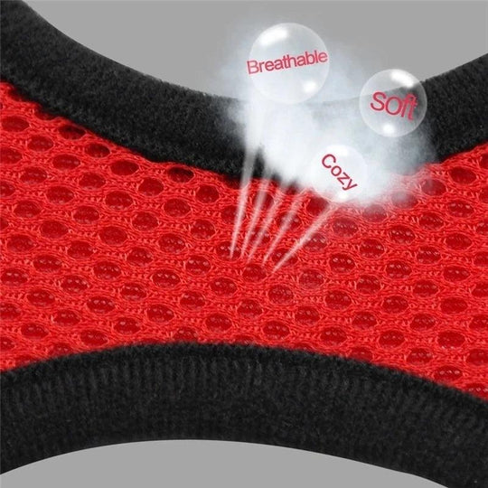 Adjustable Mesh Dog Harness with Leash for Small to Medium Pets - Comfortable and Reflective - My Canine Fashion