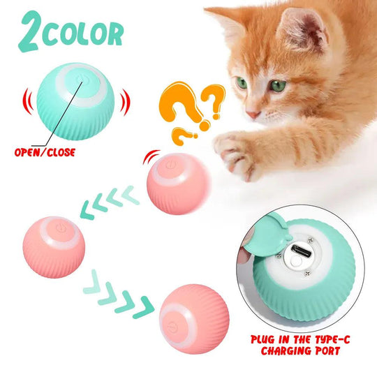 Interactive Smart Cat Toys - Self-moving Electric Rolling Ball for Engaging Indoor Play - My Canine Fashion